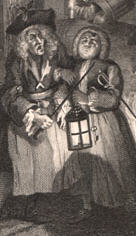 detail from 'The Night' by Hogarth